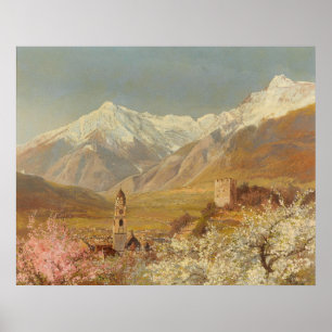Póster Vista de primavera de Merano por Konrad Petrides