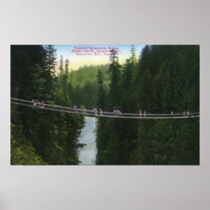 Póster Vista de puente colgante de Capilano
