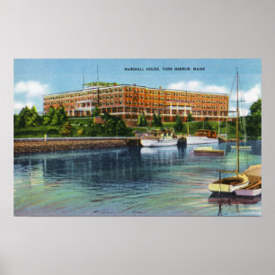 Póster Vista de puerto de York de la Casa Marshall