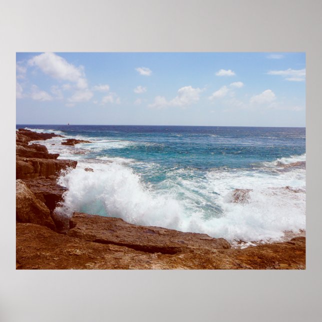 Póster Vista de Punta Prima de la isla (Frente)