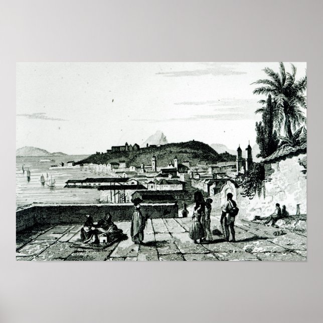 Póster Vista de Río de Janeiro desde la iglesia (Frente)