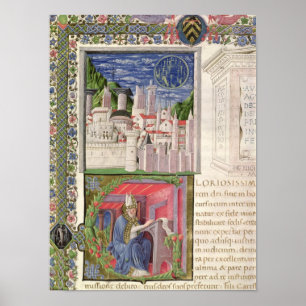 Póster Vista de Roma como la ciudad de Dios