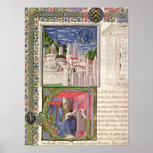 Póster Vista de Roma como la ciudad de Dios (Frente)