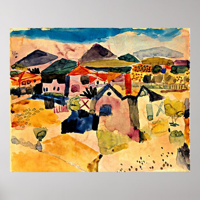 Póster Vista de Saint Germain, Paul Klee, (Frente)