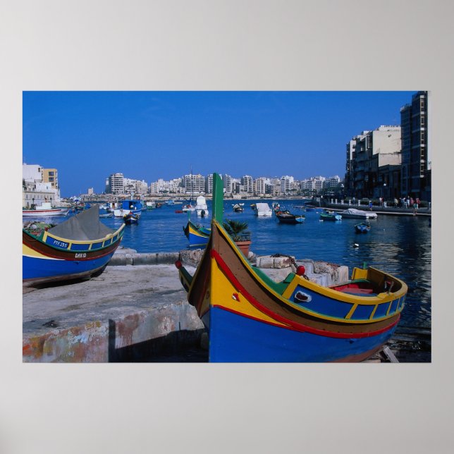 Póster Vista de San Julián, Malta (Frente)