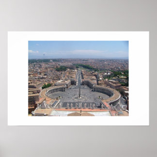 Póster Vista de San Pedro, Roma