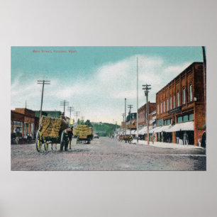 Póster Vista de StreetPalouse principal, WA