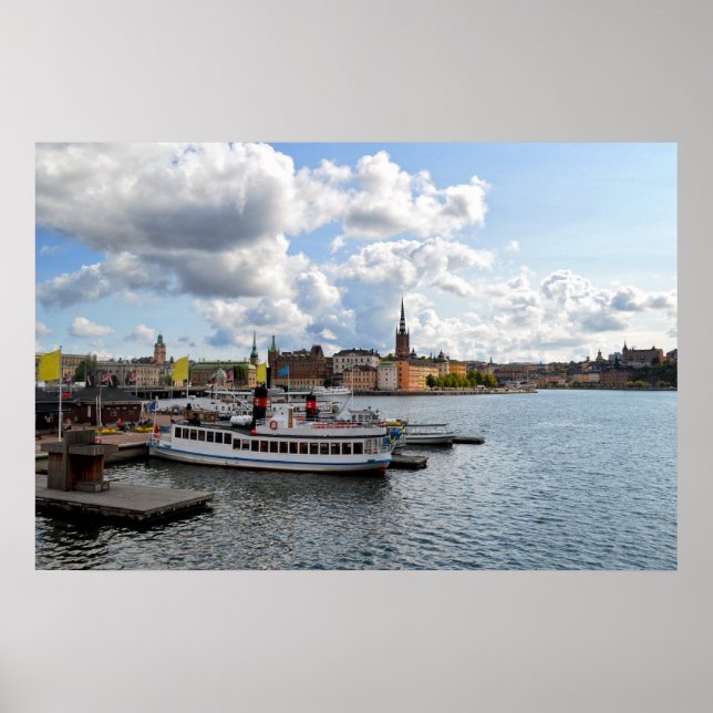 Póster Vista de Suecia en Estocolmo (Frente)