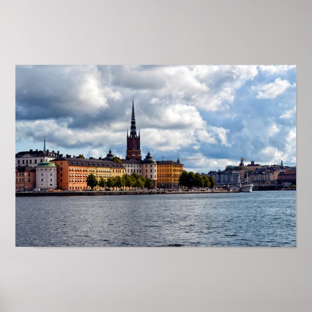 Póster Vista de Suecia en Estocolmo (Frente)