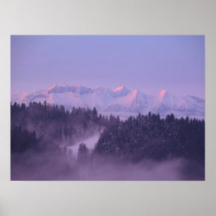 Póster Vista de Tatras de Invierno