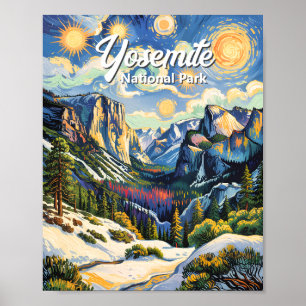 Póster Vista de túnel personalizada de Yosemite en invier