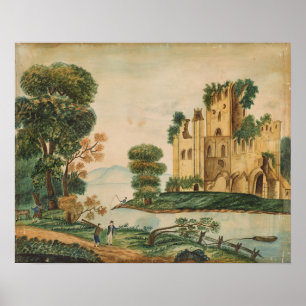 Póster Vista de un castillo