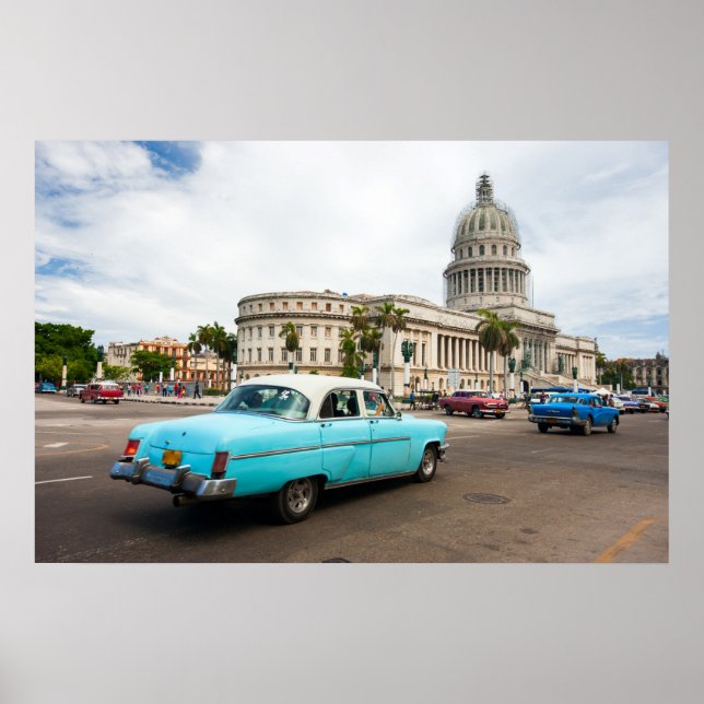 Póster Vista de un edificio del Capitolio en La Habana, C (Frente)