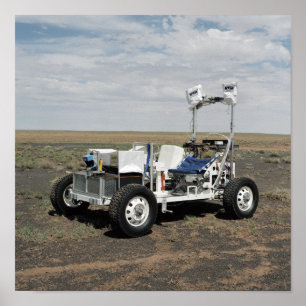 Póster Vista de un vehículo lunar de 1-G Rover