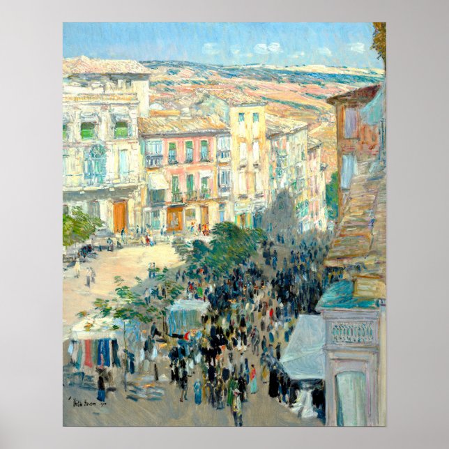 Póster Vista de una ciudad del sur de Francia por Frederi (Frente)