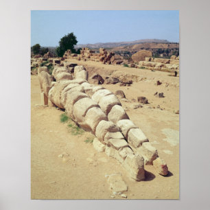 Póster Vista de una de las estatuas gigantes de Telemon