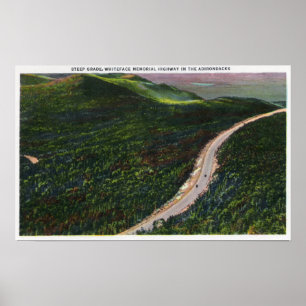 Póster Vista de una pendiente pronunciada en Memorial Hwy