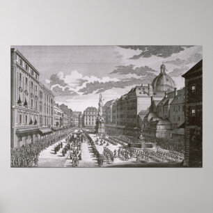 Póster Vista de una procesión en el Graben