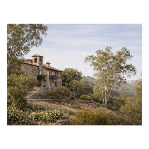 Póster Vista de una villa cerca de Toledo, España
