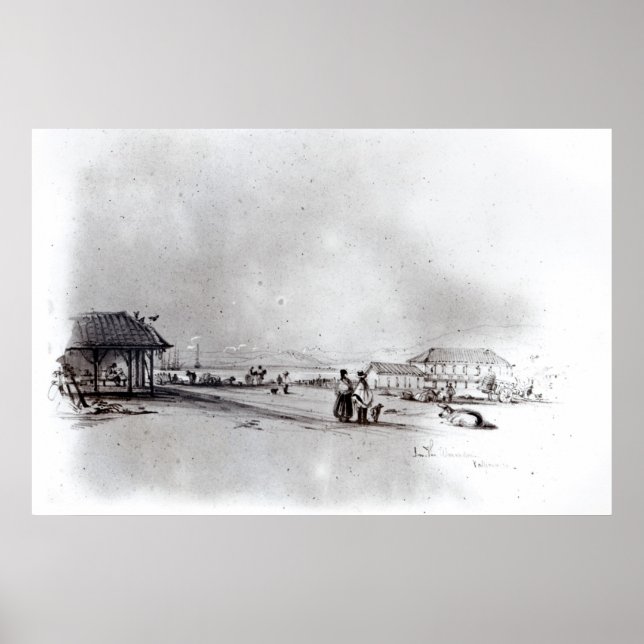Póster Vista de Valparaiso, 1834 (Frente)