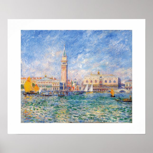 Póster Vista de Venecia por Renoir (Frente)