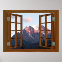 Vista de ventana de Snowowley Mountain Faux