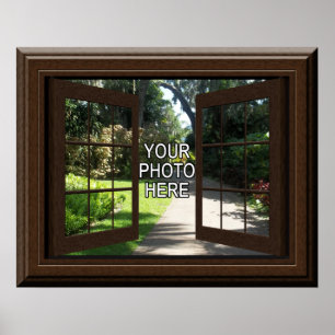 Póster Vista de ventana falsa de personalizado Añadir la 