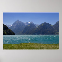 Póster Vista de verano de Urnersee, Suiza