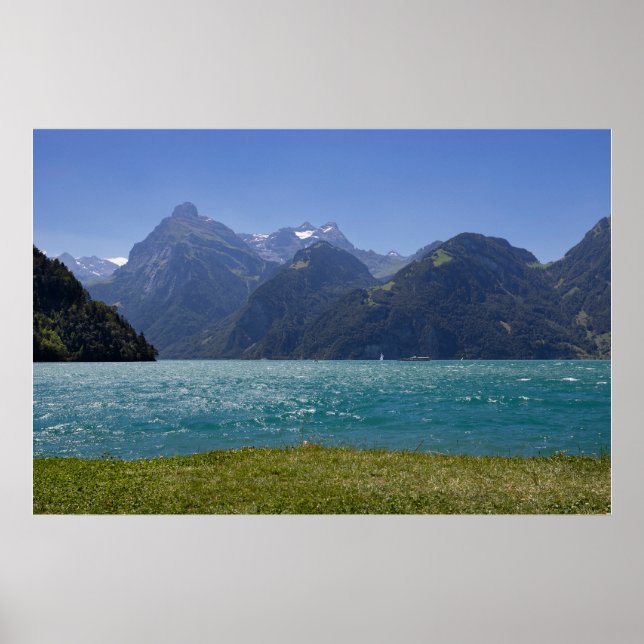 Póster Vista de verano de Urnersee, Suiza (Frente)