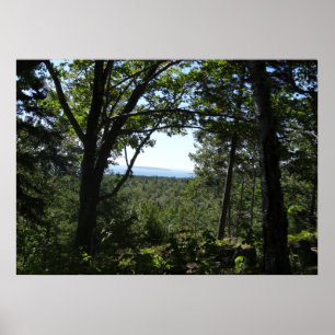 Póster Vista de verano en el Parque Nacional de Acadia