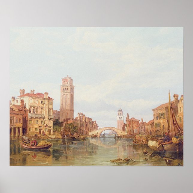 Póster Vista de Verona, 1848 (aceite sobre lienzo) (Frente)