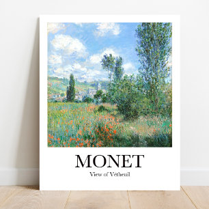 Póster Vista de Vétheuil por Claude Monet