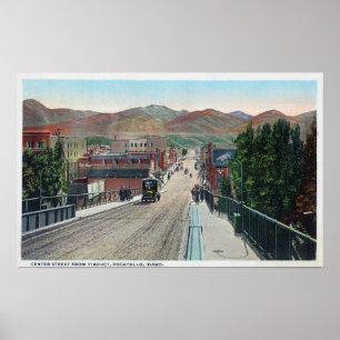 Póster Vista de Viaducto de Centre StreetPocatello, ID