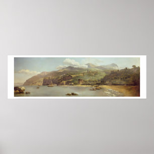 Póster Vista de Vico Estense de Sorrento que mira hacia