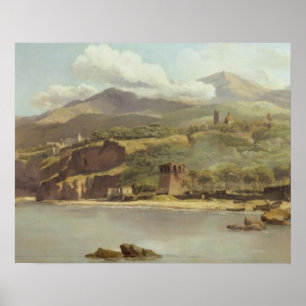 Póster Vista de Vico Estense de Sorrento que mira hacia