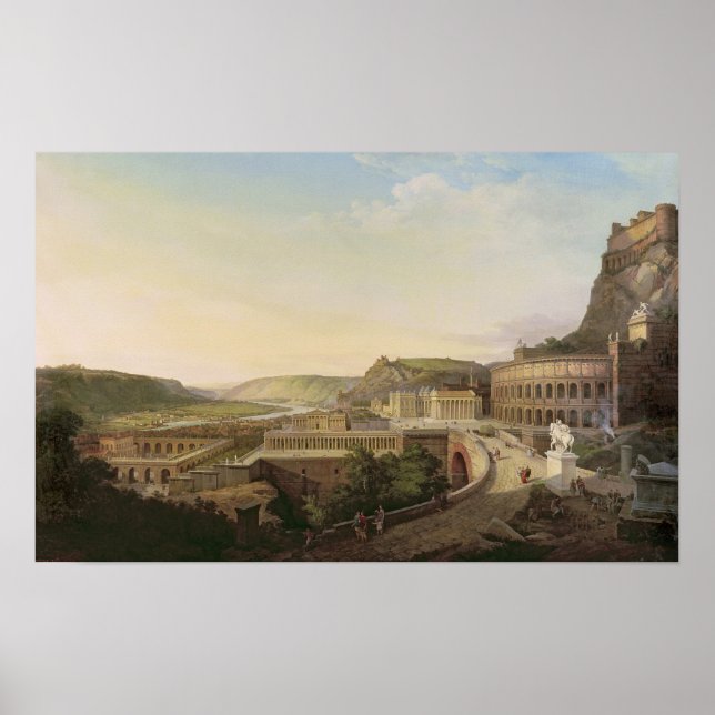 Póster Vista de Viena en el Roman Times, 1860 (Frente)