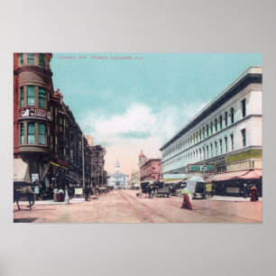 Póster Vista de Washington StreetOakland, CA