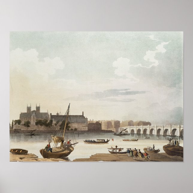 Póster Vista de Westminster y el Puente (Frente)