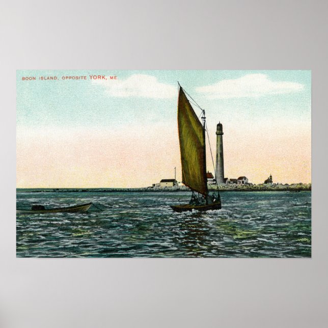 Póster Vista de York desde la isla (Frente)