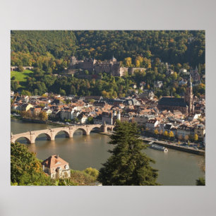 Póster Vista del Alte Brucke o Puente Viejo