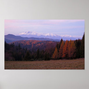 Póster Vista del amanecer en Tatras del Poster Beskid Sad
