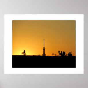 Póster Vista del árbol elevado de Tokio: Edogawa Riverban