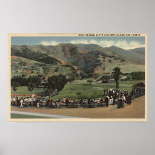 Póster Vista del campo de golf