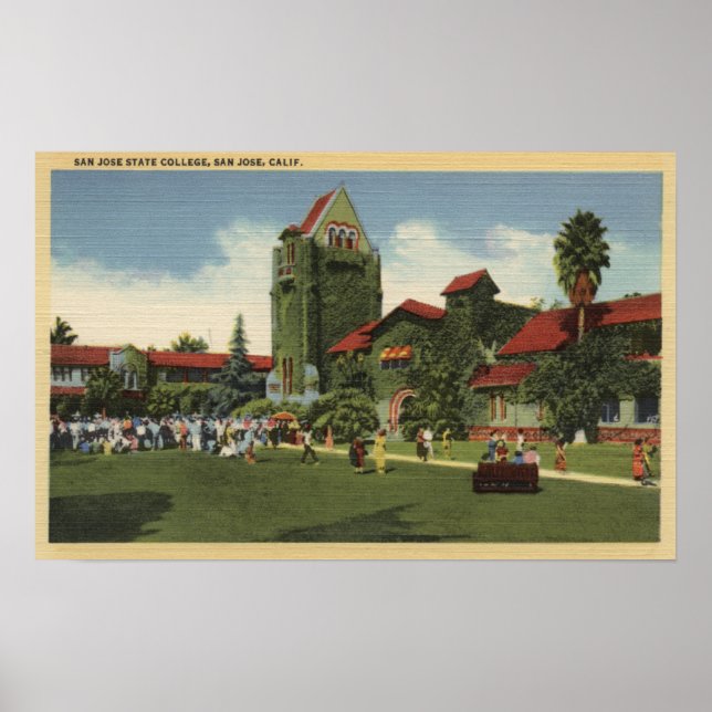 Póster Vista del campus de la Universidad Estatal de San  (Frente)