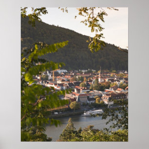 Póster Vista del casco antiguo de Heidelberg