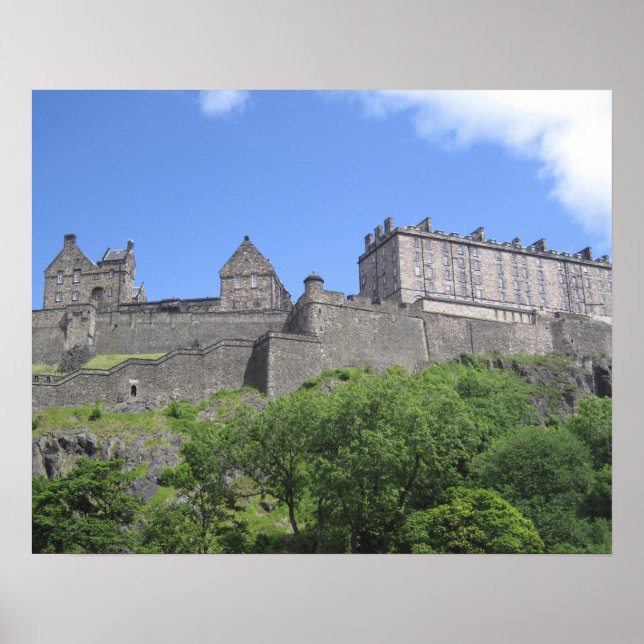 Póster Vista del Castillo de Edimburgo, Edimburgo, Escoci (Frente)