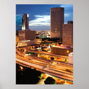 Póster Vista del centro de la ciudad