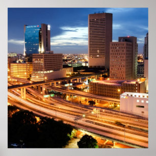 Póster Vista del centro de la ciudad