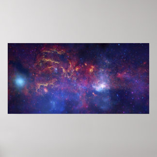 Póster Vista del centro de la galaxia Vía Láctea