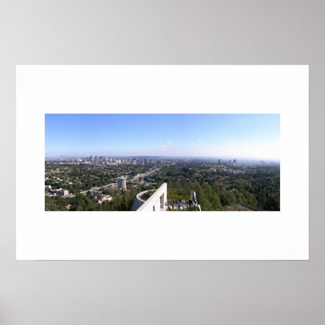 Póster Vista del Centro Getty de Los Ángeles (Frente)